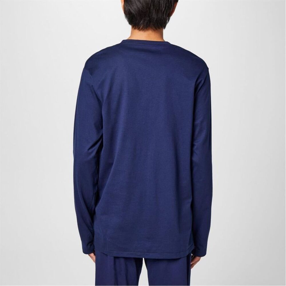 Ralph Lauren Mens Cotton Lounge Top / Navy/White - Picture 3 of 5